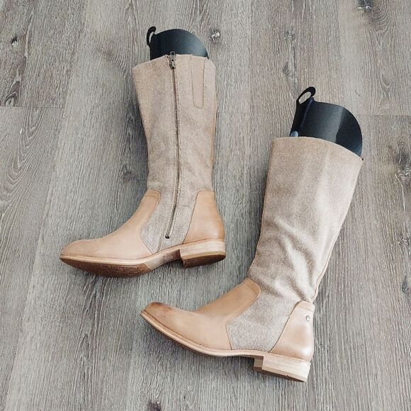 Womens Caterpillar Sabrina Tan Leather and Wool Riding Boots P310508 - Size 7.5 - Picture 2 of 8